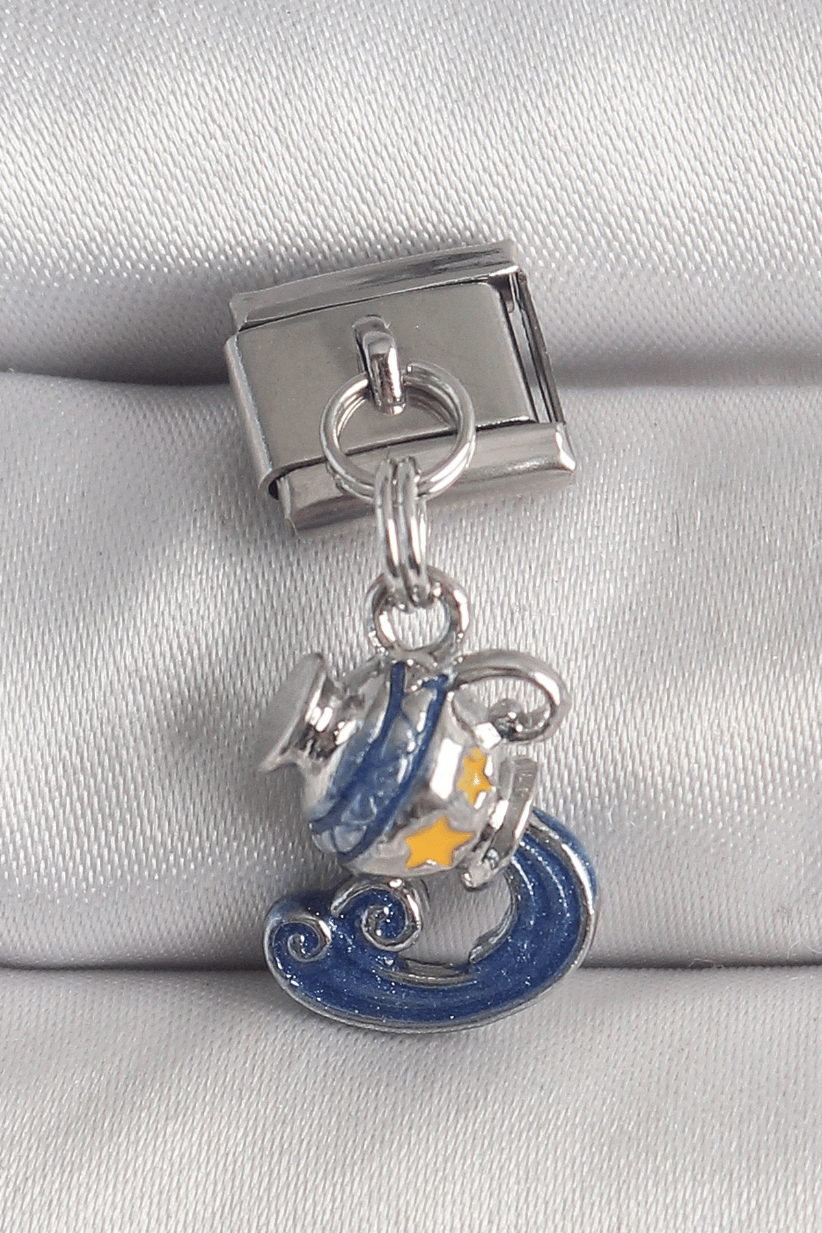 316L Çelik Gümüş Renk Sallantı Kova Burç Model Nomination Charm