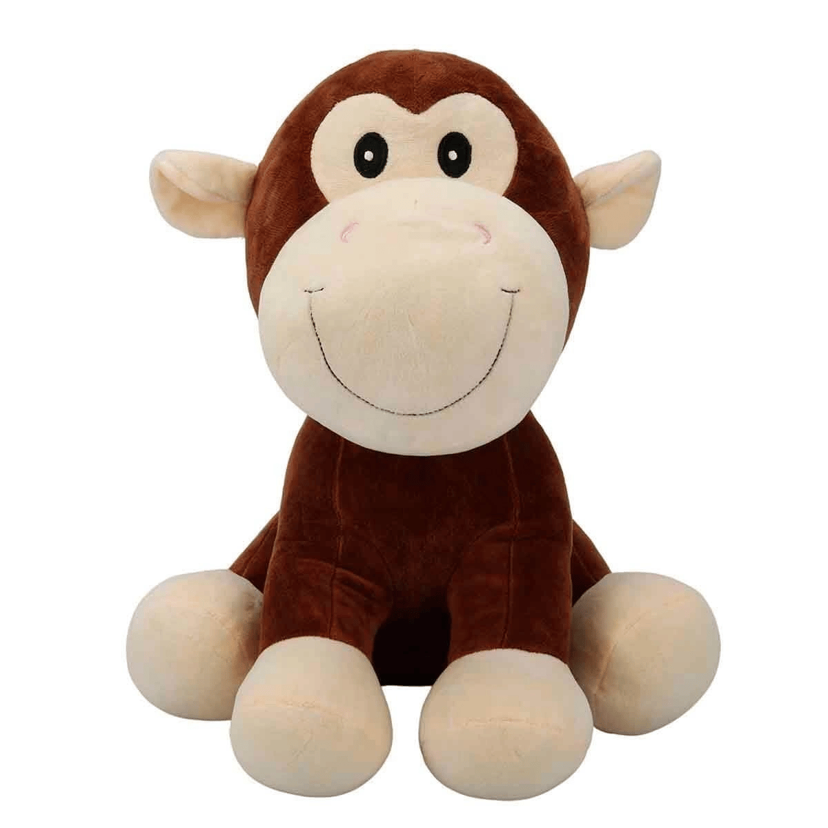 3182 Oturan Peluş Hayvanlar 35 cm Hipopotam-İnek-Fil-Maymun -1 adet stokta olan gönderilir