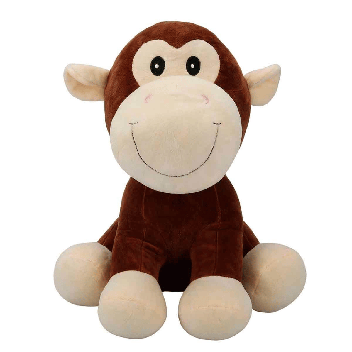 3182 Oturan Peluş Hayvanlar 35 cm Hipopotam-İnek-Fil-Maymun -1 adet stokta olan gönderilir