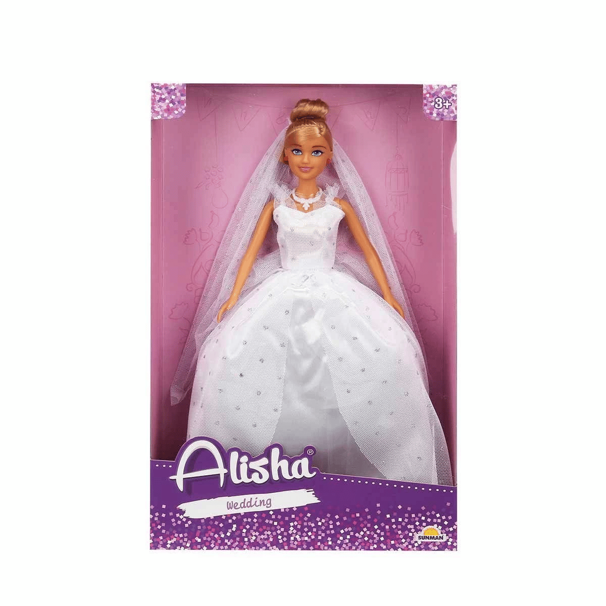 3381 SUN-RST-SIS-Gelinlikli Manken Bebek Alisha 29 cm -