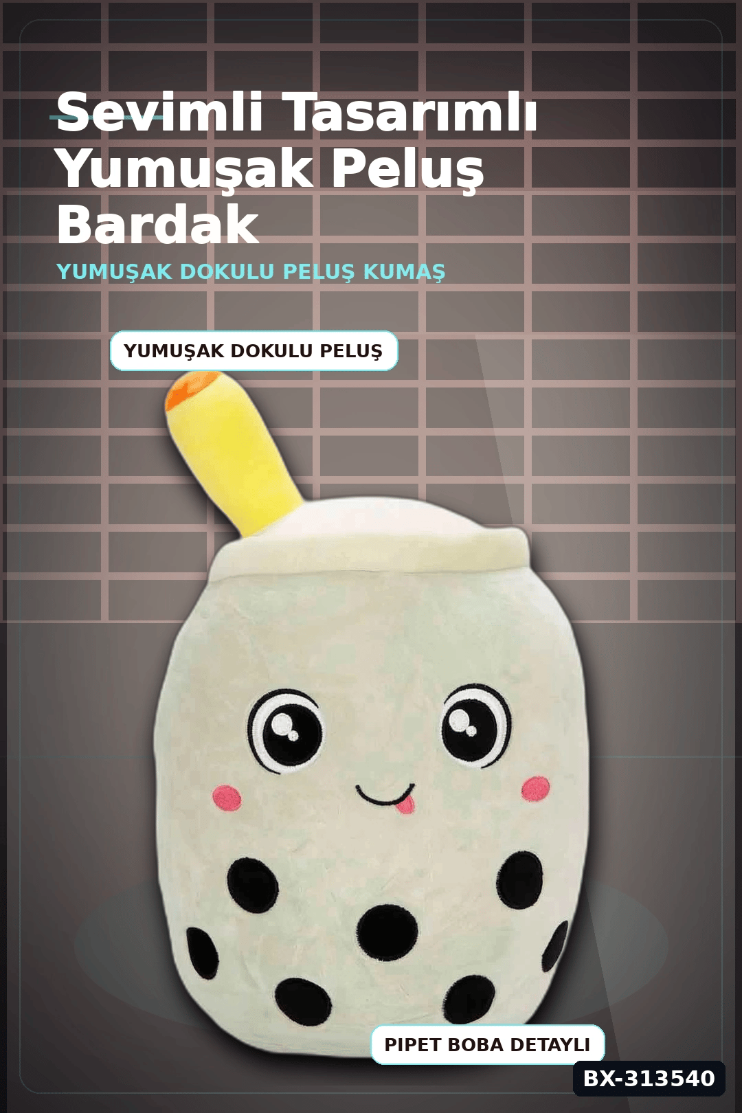 35 Cm Bubble Tea Peluş Oyuncak 1 Adet Rastgele Renk Sevimli Hediye Peluş BX-313540