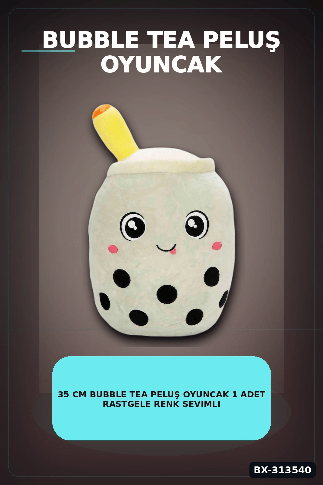 35 Cm Bubble Tea Peluş Oyuncak 1 Adet Rastgele Renk Sevimli Hediye Peluş BX-313540