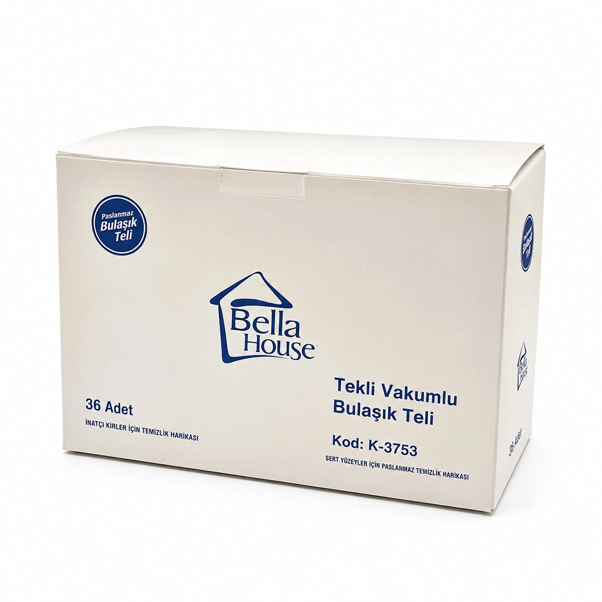 36 Adet Vakumlu Bulaşık Teli Tekli Paslanmaz 15gr Bx40