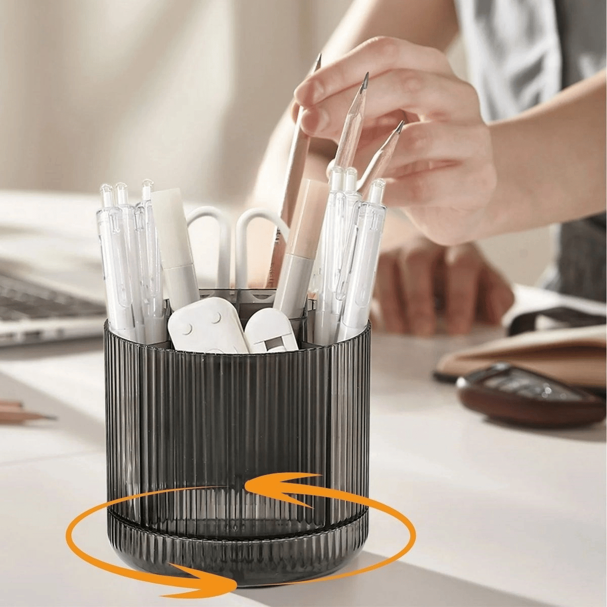 360° Dönebilen Plastik Organizer – Çok Amaçlı Mutfak, Banyo Ve Makyaj Malzemesi Düzenleyici, Döner Masaüstü Stand Bx40