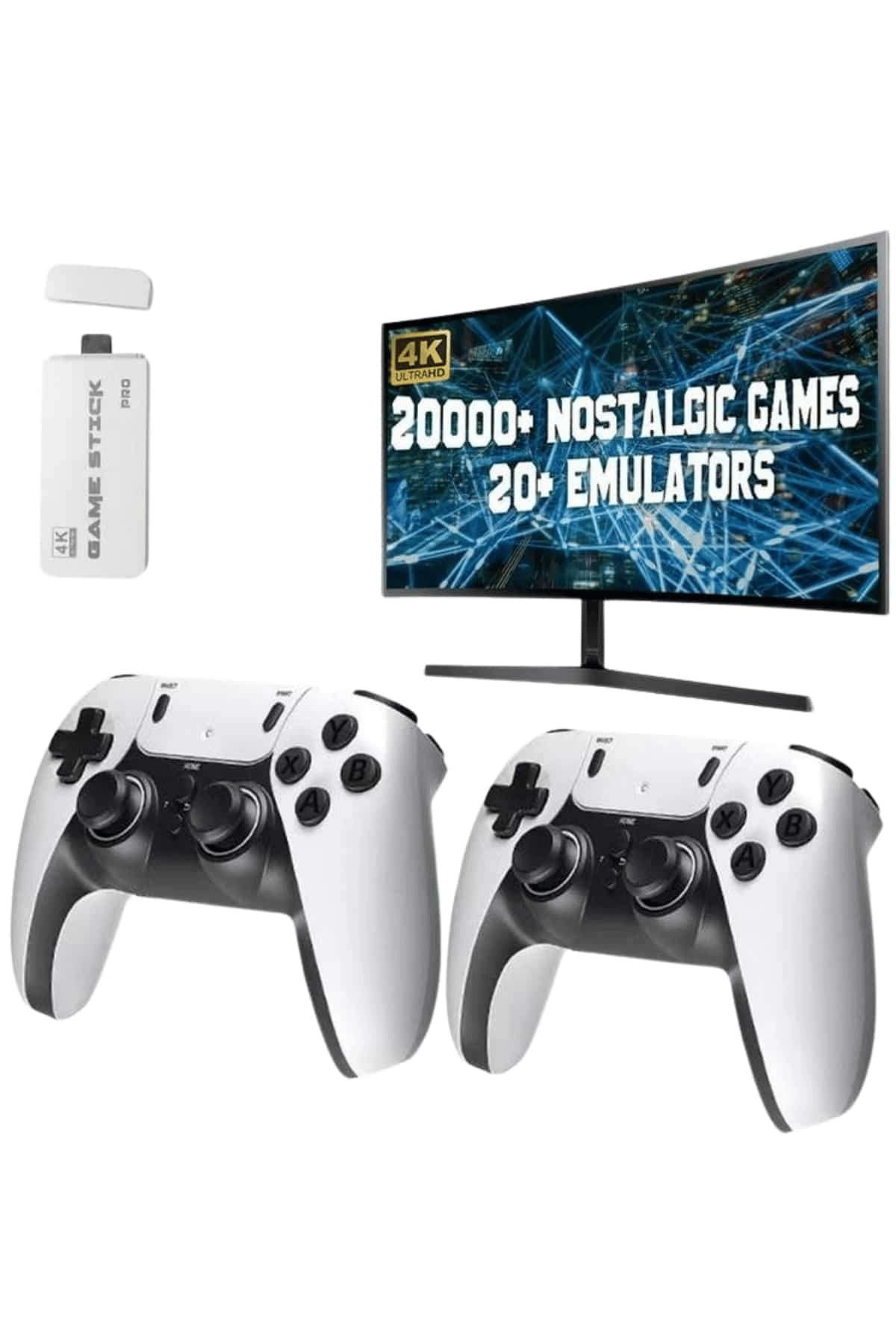 3D 4K HD 2.4G Game Stick 4K Ultra Hd Oyun Konsolu Çift Kollu