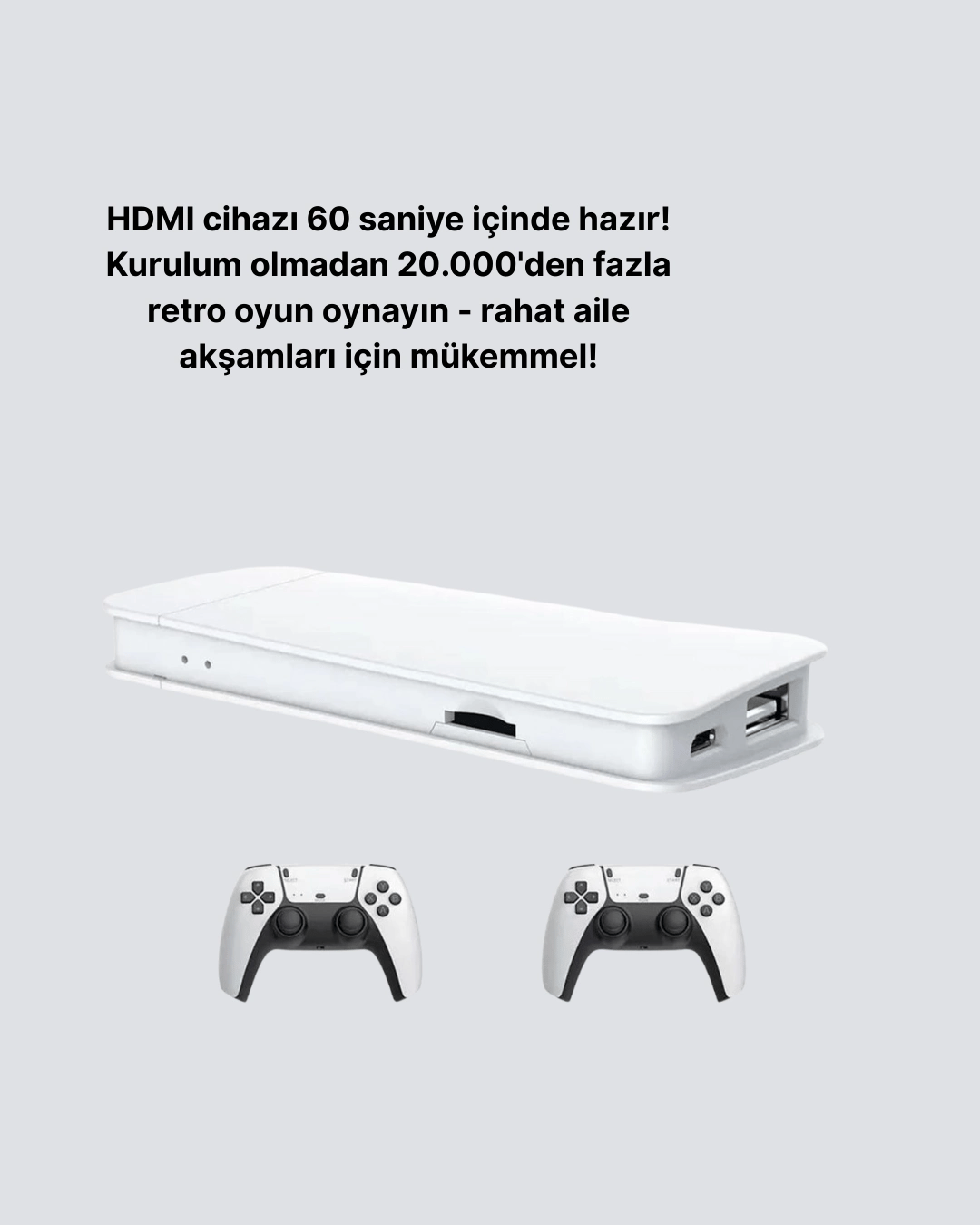 3D ve 4K Görüntü Kaliteli Çok Oyunculu Retro Oyun Konsolu