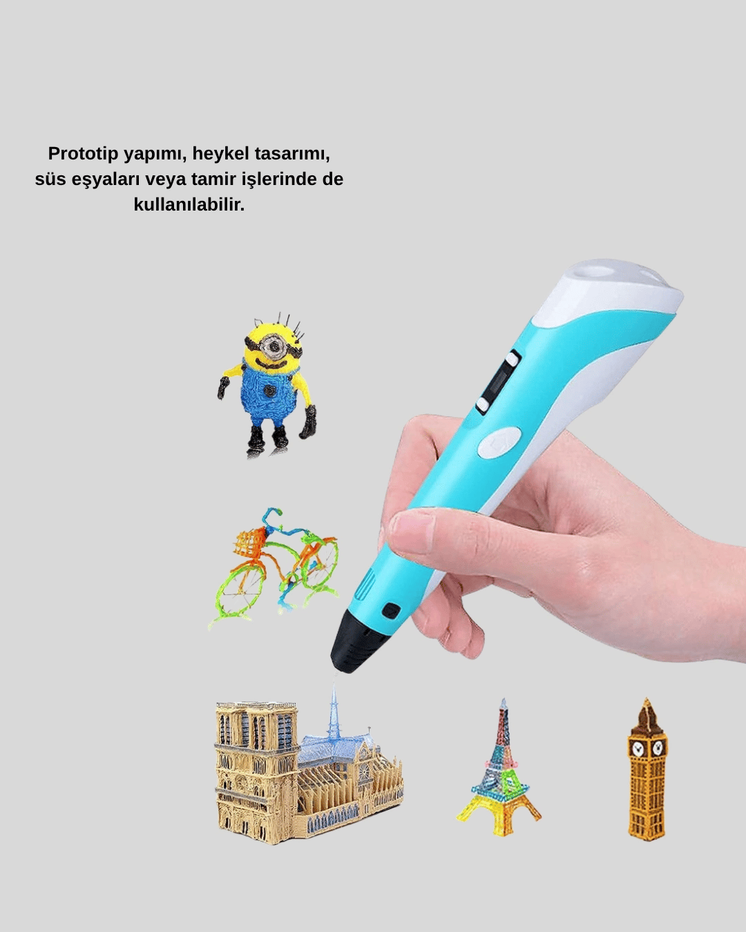3D Yazıcı Kalem Taşınabilir FDM Teknolojili ve Çok Amaçlı Kullanımlı