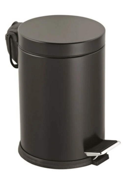 3lt Siyah Pedallı Metal Çöp Kovası Bx40
