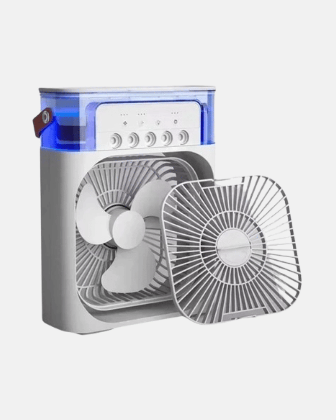 3’ü 1 Arada Mini Klima Fan USB Şarjlı, 7 Renk Gece Lambalı ve Nemlendirici