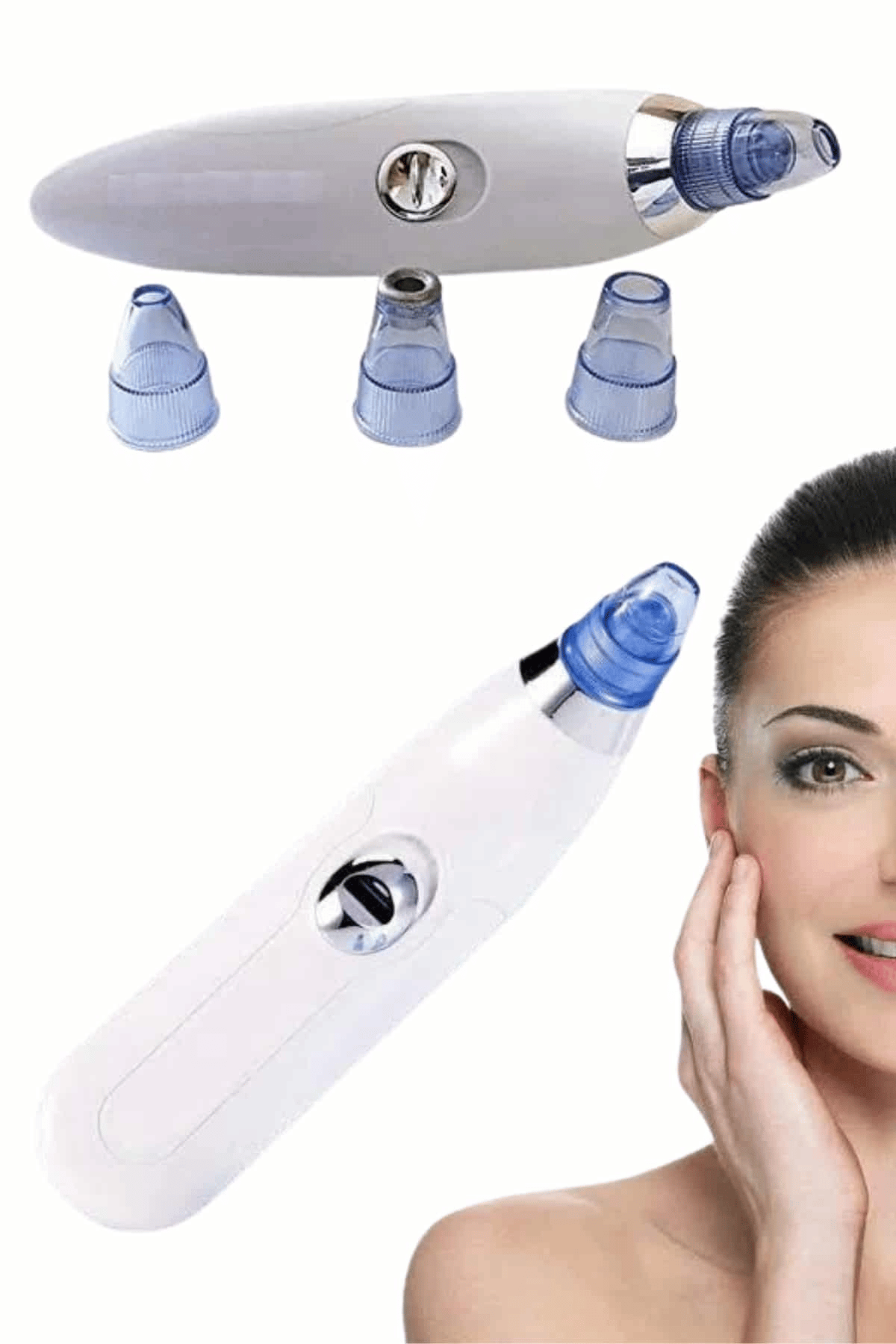 4 Başlıklı Pilli Vakumlu Siyah Nokta Temizleyici Akne Ve Sivilce Önleyici
