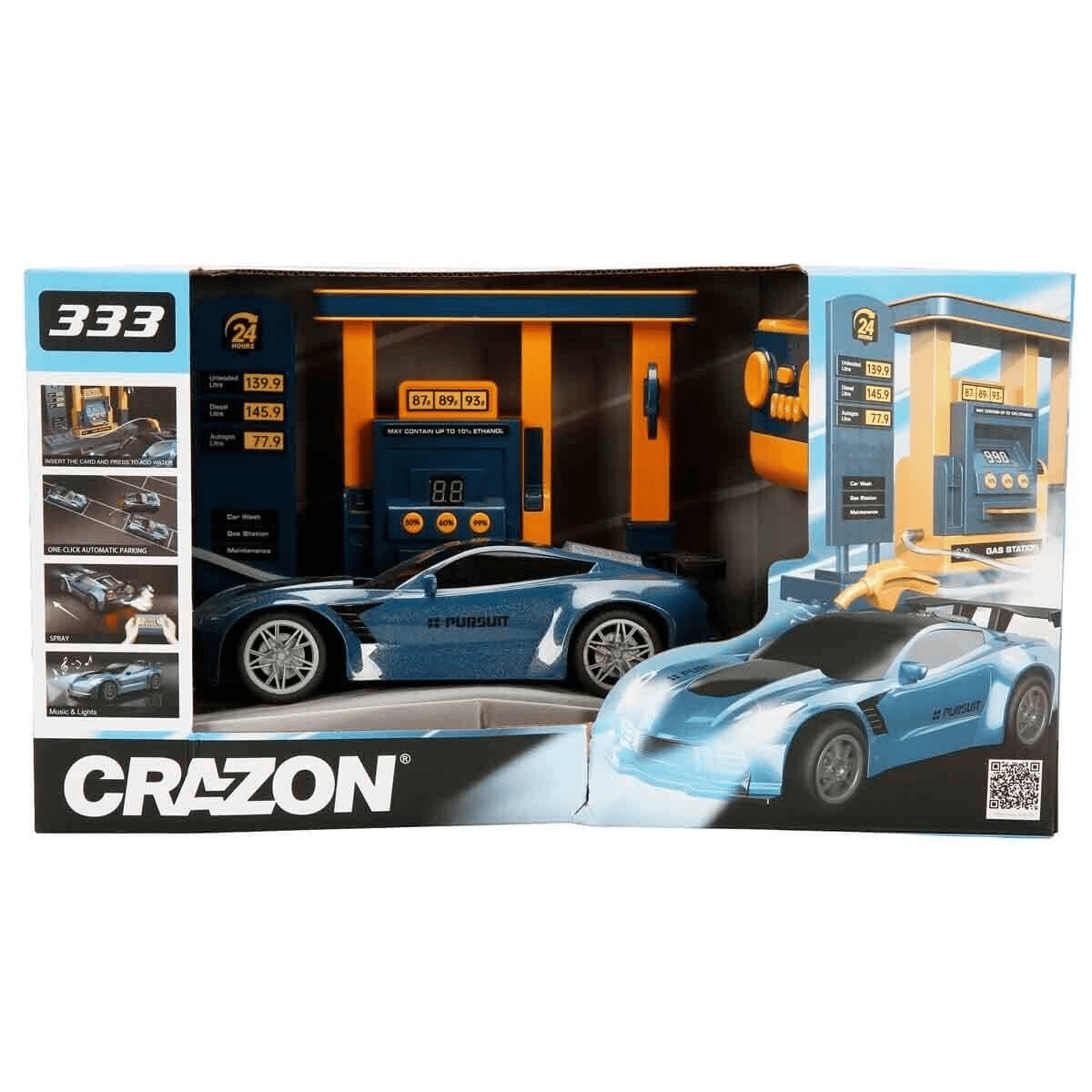 41627 SUN-ZHC-CRN-RC ARABA BENZİN İSTASYONLU DUMAN PÜSK 2 4GHZ SES IŞIK