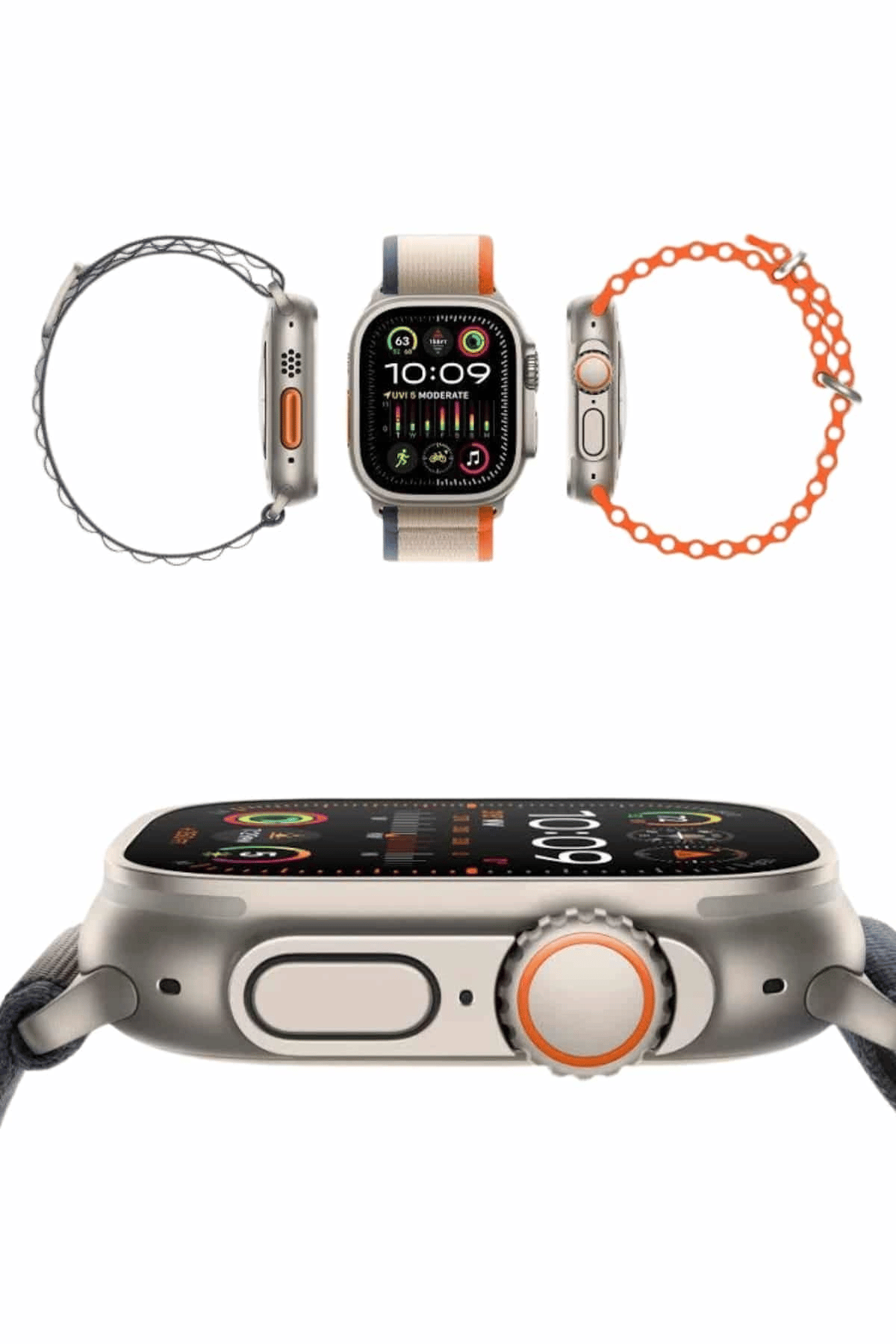 49mm Akıllı Saat Amoled Ekranlı Kadın Erkek Kol Saati Plastik Kordon Yeni Nesil