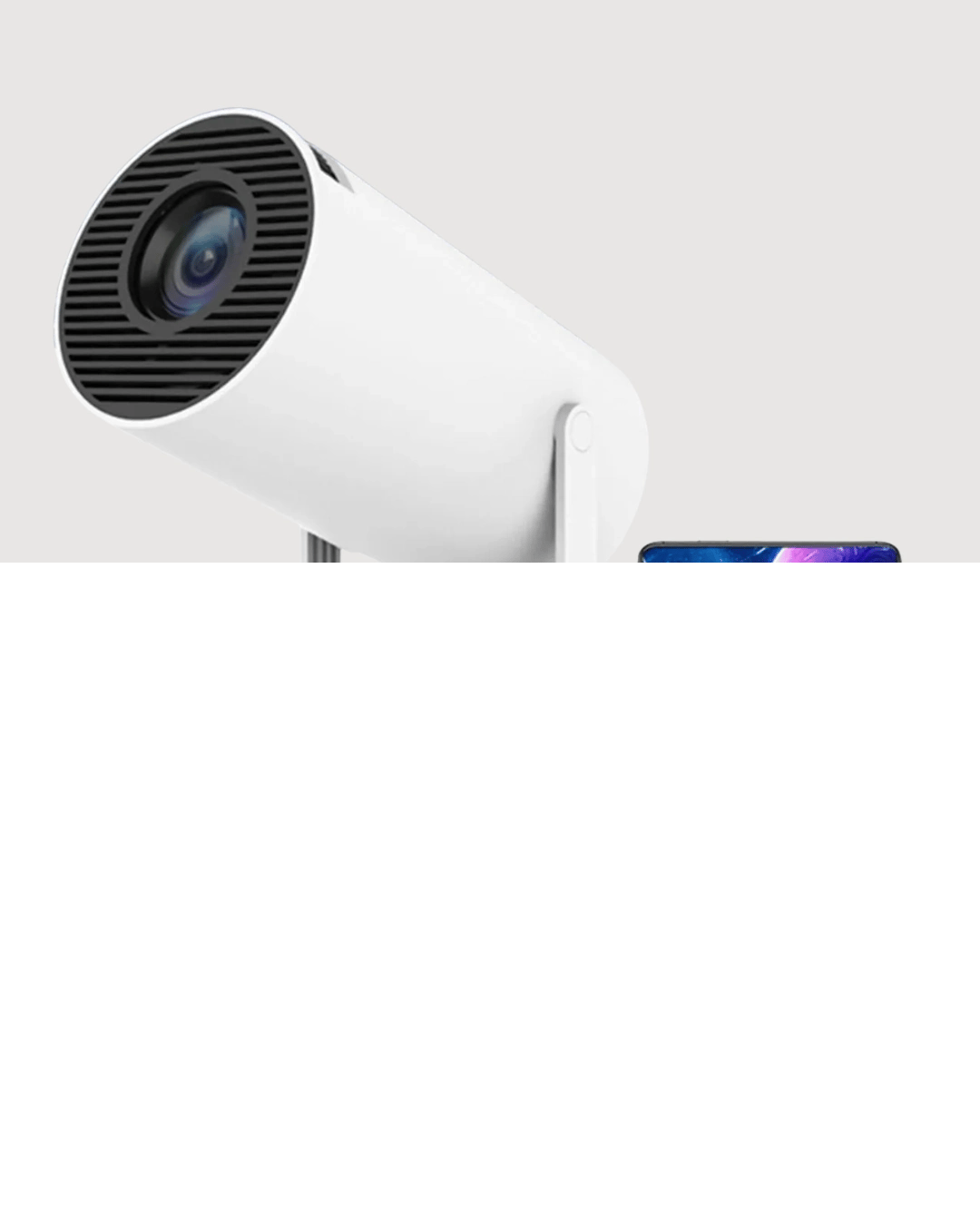 4K Uyumlu 130 İnç Full HD Projeksiyon Cihazı ve Kablosuz Aktarım Özelliği