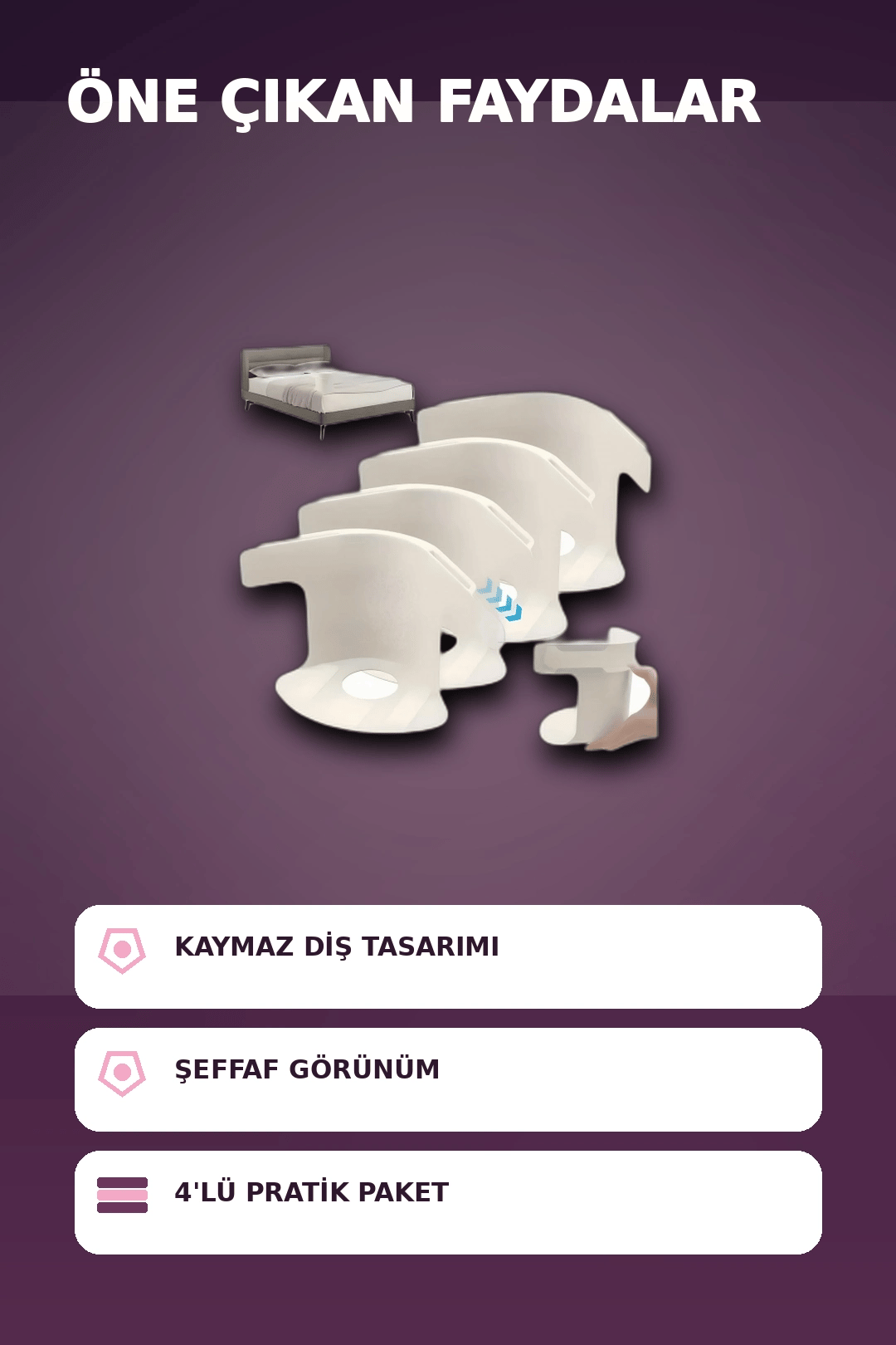 4'lü Şeffaf Kaymaz Çarşaf ve Yorgan Sabitleyici - Dişli Tutucu ile Pratik Çözüm