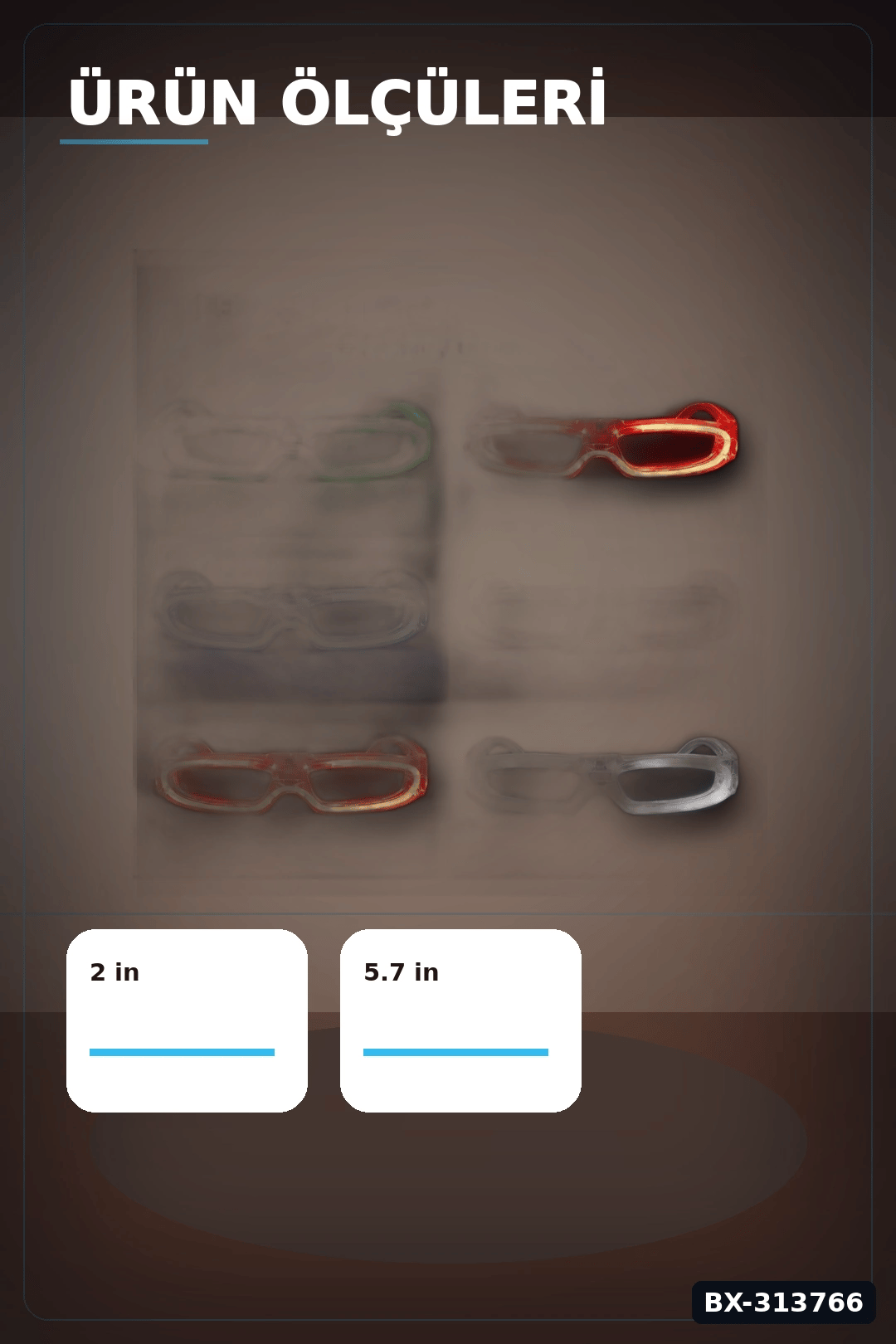 5 Renkli Pilli Led Işıklı Parti Gözlüğü 6 Adet Set - Glow Efektli Gece Aksesuarı BX-313766