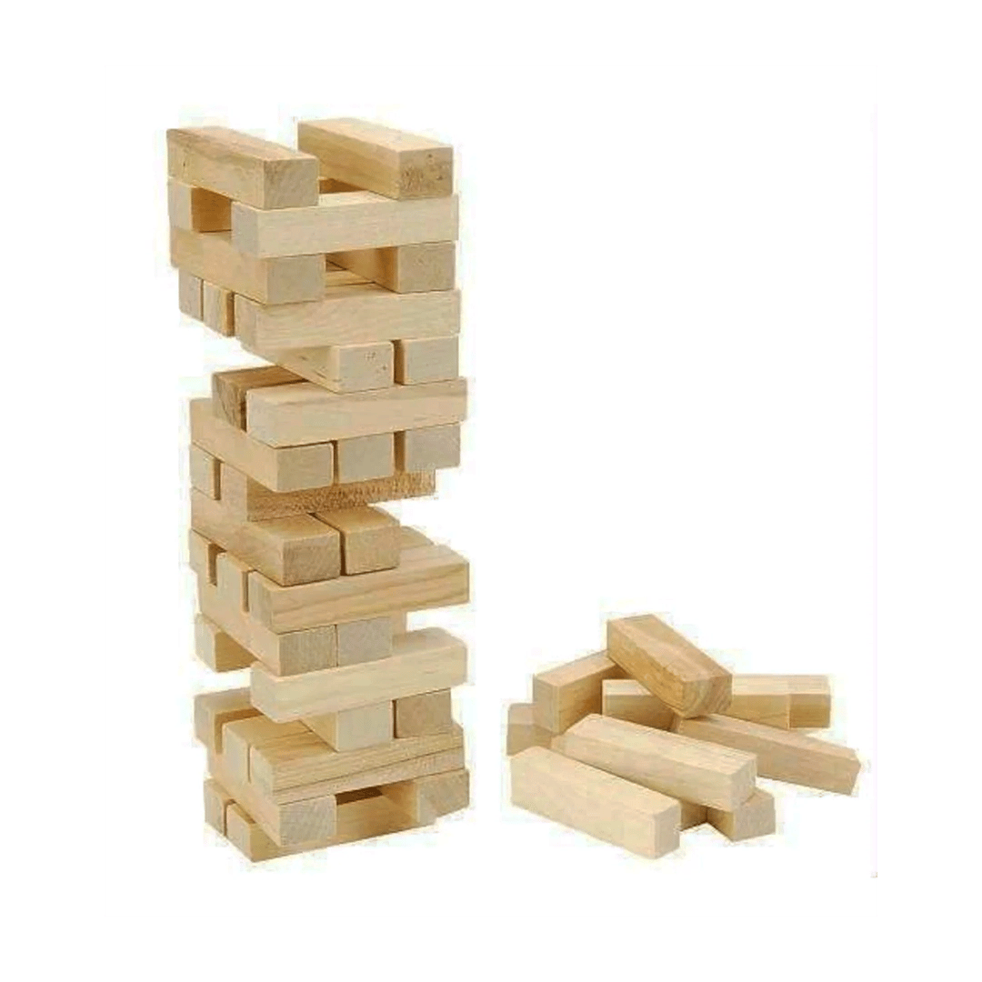 54 Parça  Ahşap Denge Jenga Oyunu Bx40