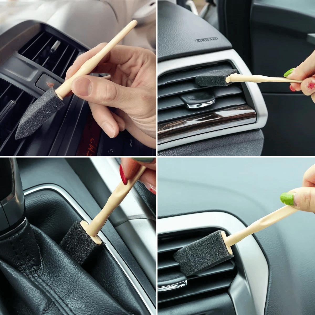 5'li Araba Havalandırma Temizleme Fırçaları Klima Çıkışları,toz Alma&otomobil İçi Detaylı Mini Temizlik Aparatları Bx40