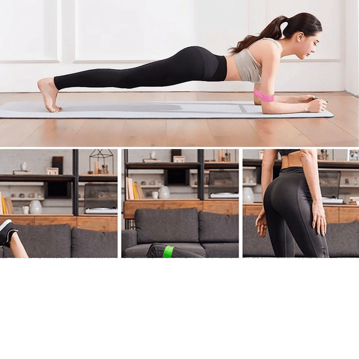 5li Egzersiz Direnç Bant Seti Pilates Crossfit Ekipmanları Bx40