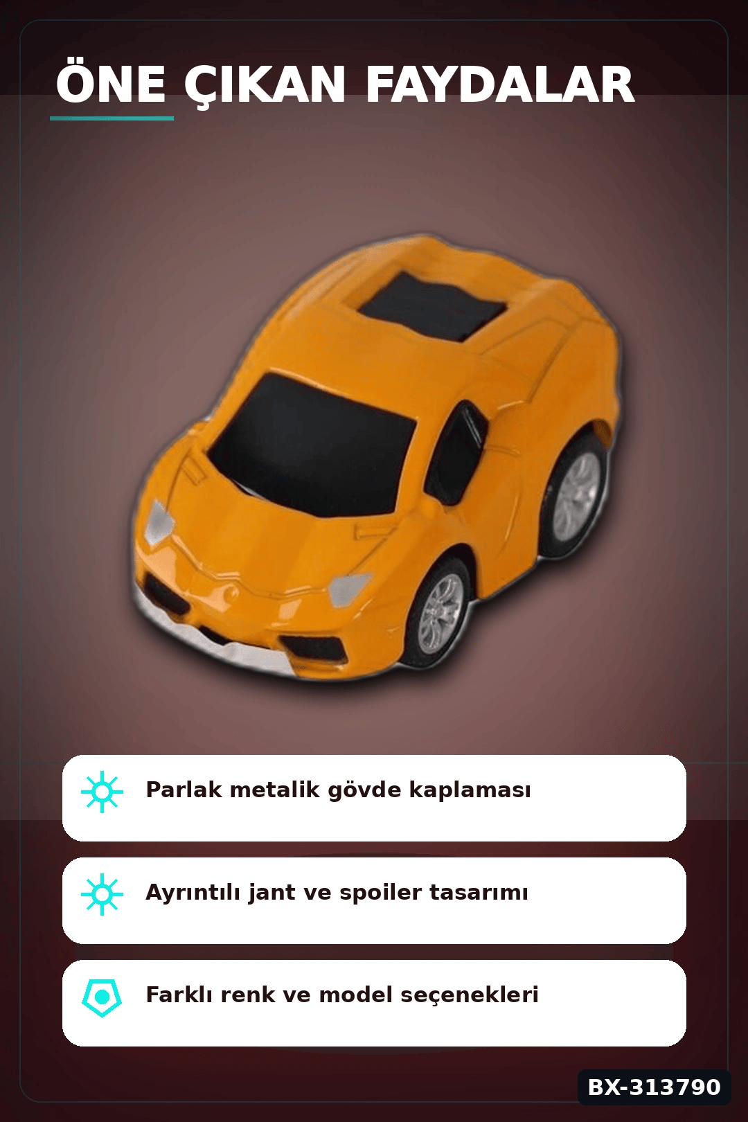 6 Cm Mini Metal Çek Bırak Araba Oyuncak - Küçük Boy Araç Koleksiyon Hediyesi BX-313790