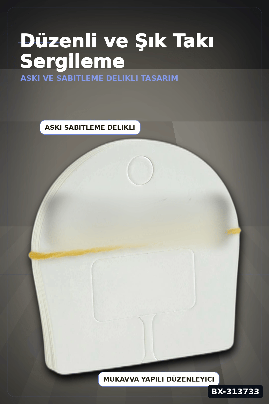 6 cm Yuvarlak Mukavva Toka Kartı 200 Adet Bağ - Takı & Makyaj Düzenleyici BX-313733