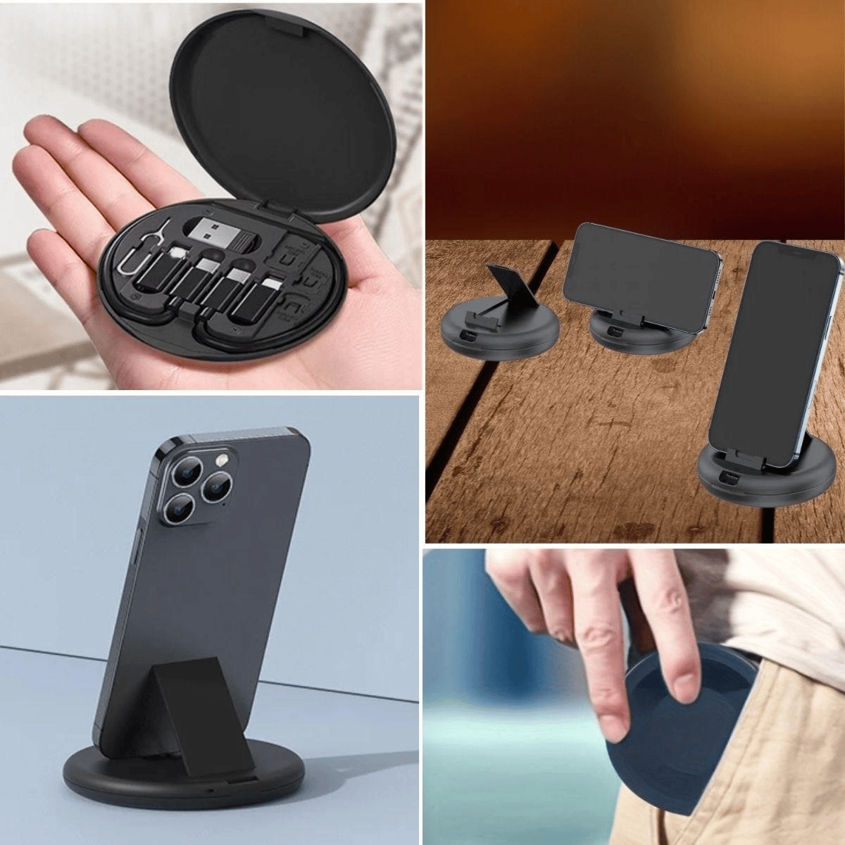 60w Destekli Kablo Kutusu Seyahat Kablo Seti 5'i 1 Arada Usb Type-c Şarj Kablosu Seti Bx40