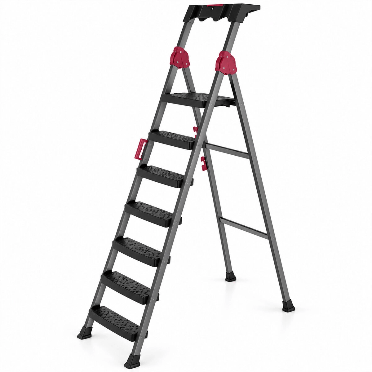 6+1 Basamaklı Metal Merdiven 150kg.taşıma Bx40