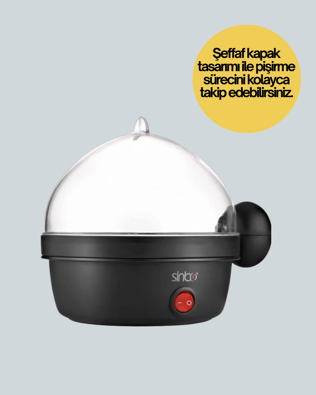7 Yumurtalık Buharlı Yumurta Pişirme Cihazı Otomatik Kapanma Özellikli