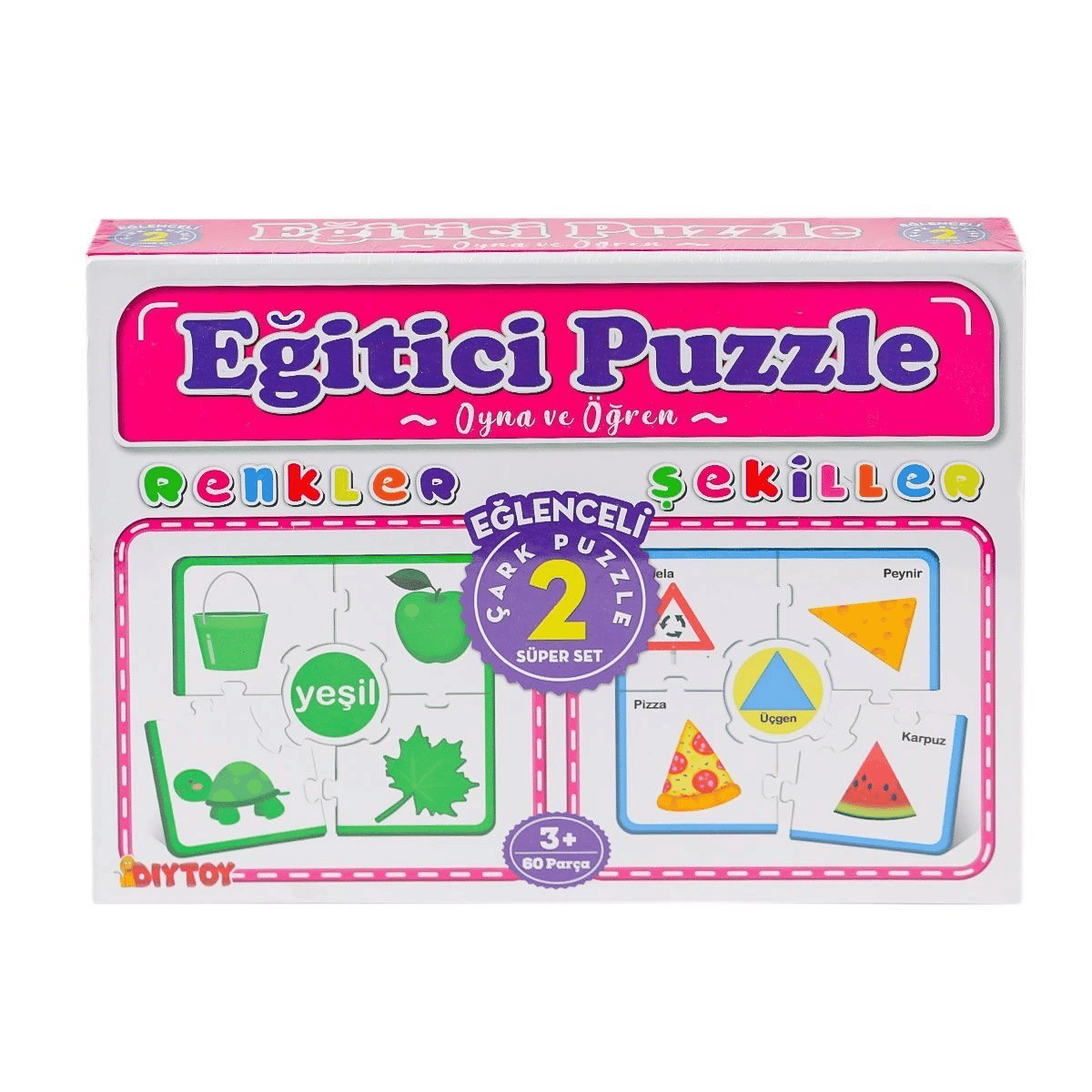7194 Çark Puzzle Renkler Şekiller