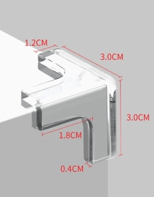 8 Li Set Silikon Şeffaf Masa Kenarı Koruma Aparatı Bx40