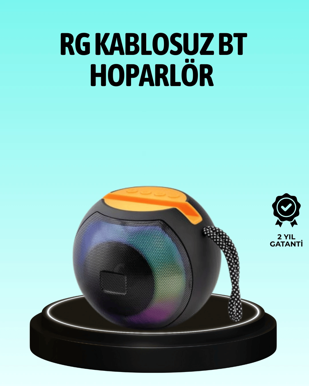 8 Saat Çalma Süreli Taşınabilir Bluetooth Hoparlör