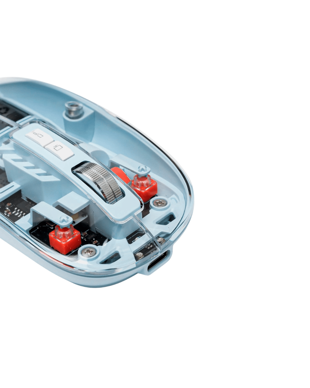 800 1600 DPI Ayarlanabilir Mavi Kablosuz Mouse Pilli