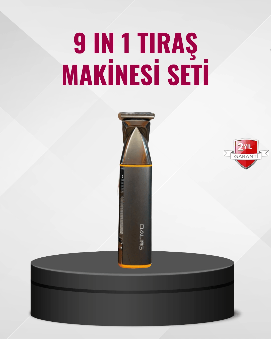 9’u 1 Arada Çoklu Bakım Tıraş Seti Profesyonel Saç Sakal Kesme