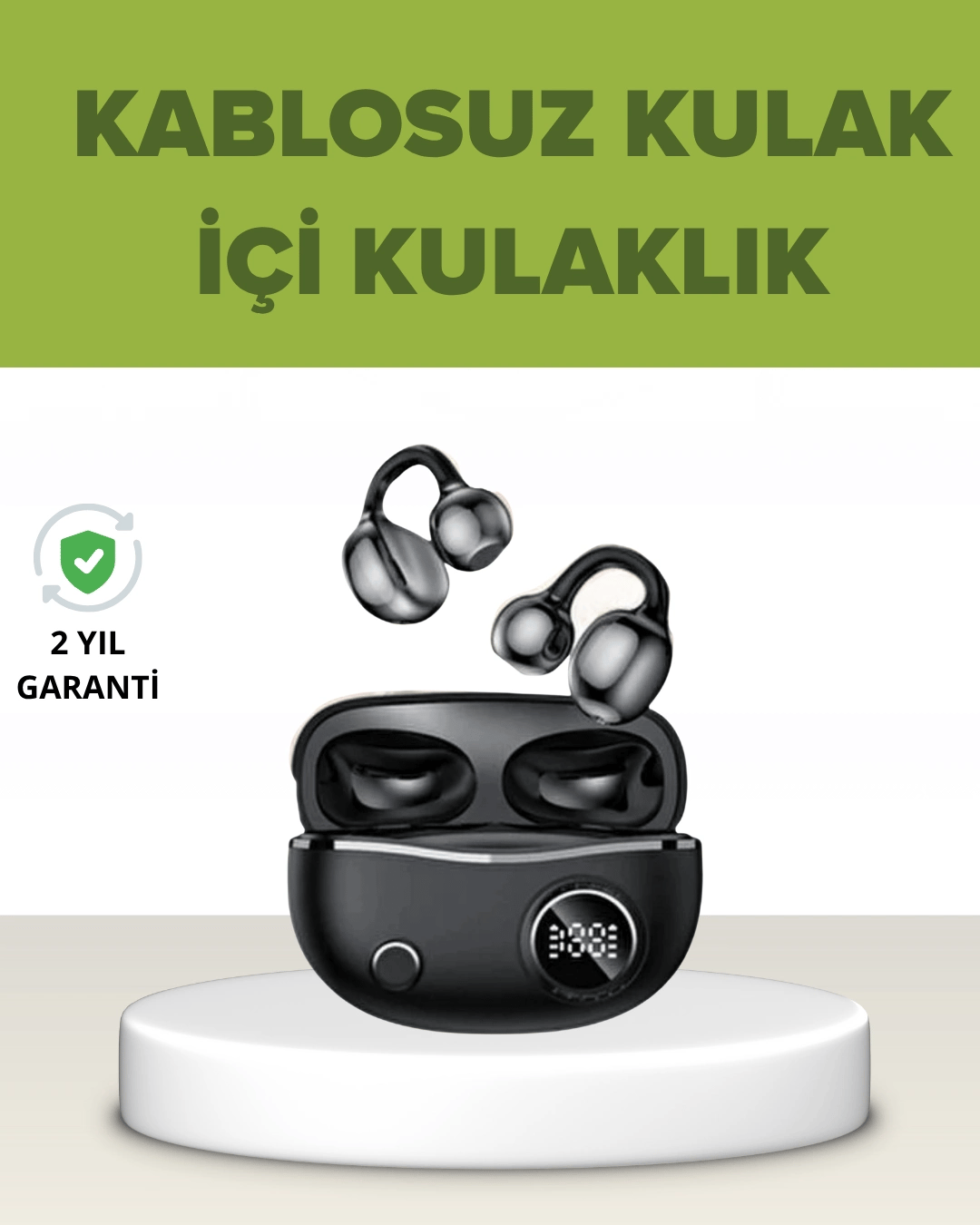 Açık Kulak Tasarımlı Bluetooth 5.4 Kablosuz Kulaklık – Uzun Pil Ömrü