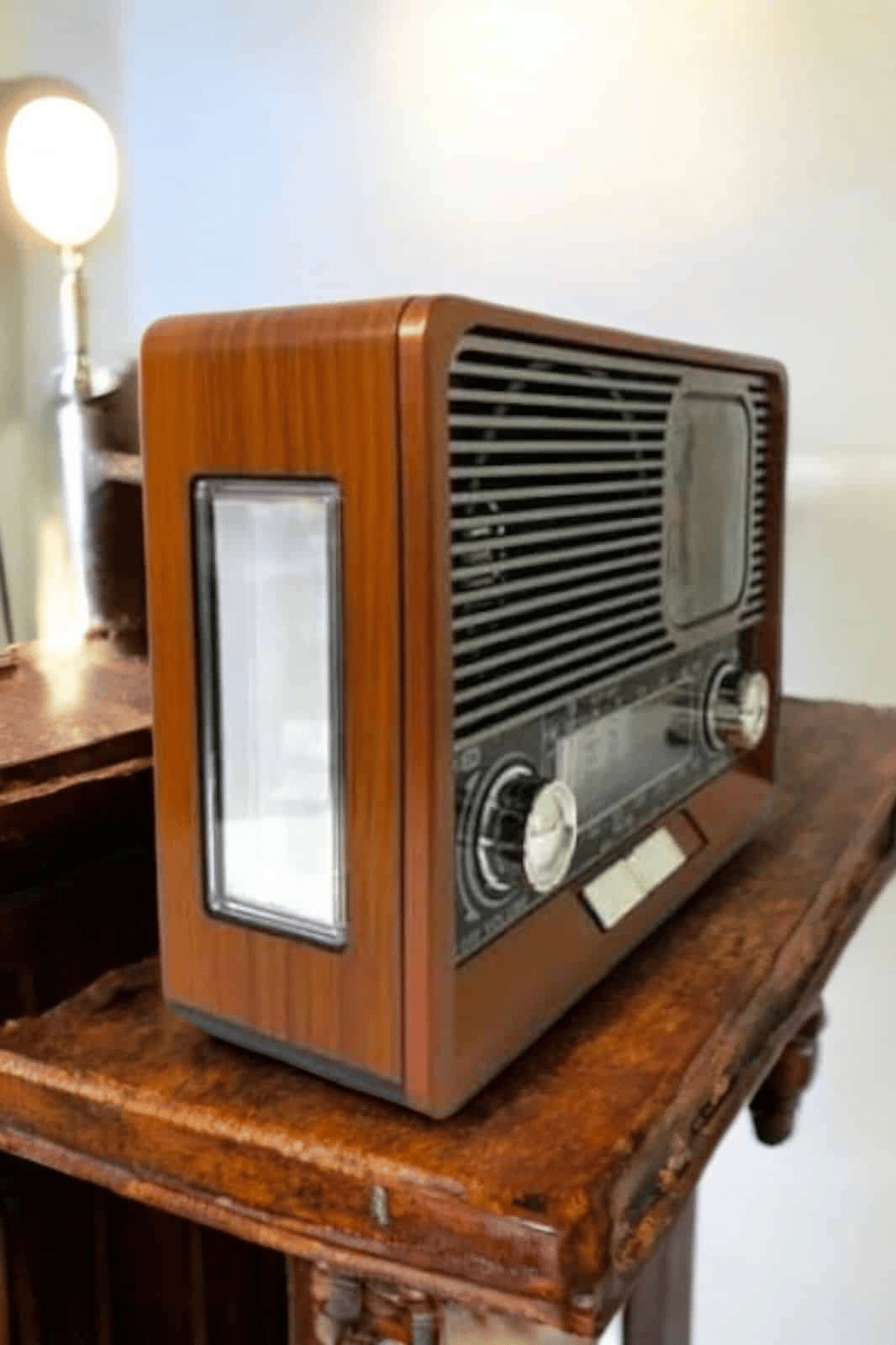 Ahşap Görünümlü Retro Bluetooth Radyo USB,AUX Ve SD Kart Girişli