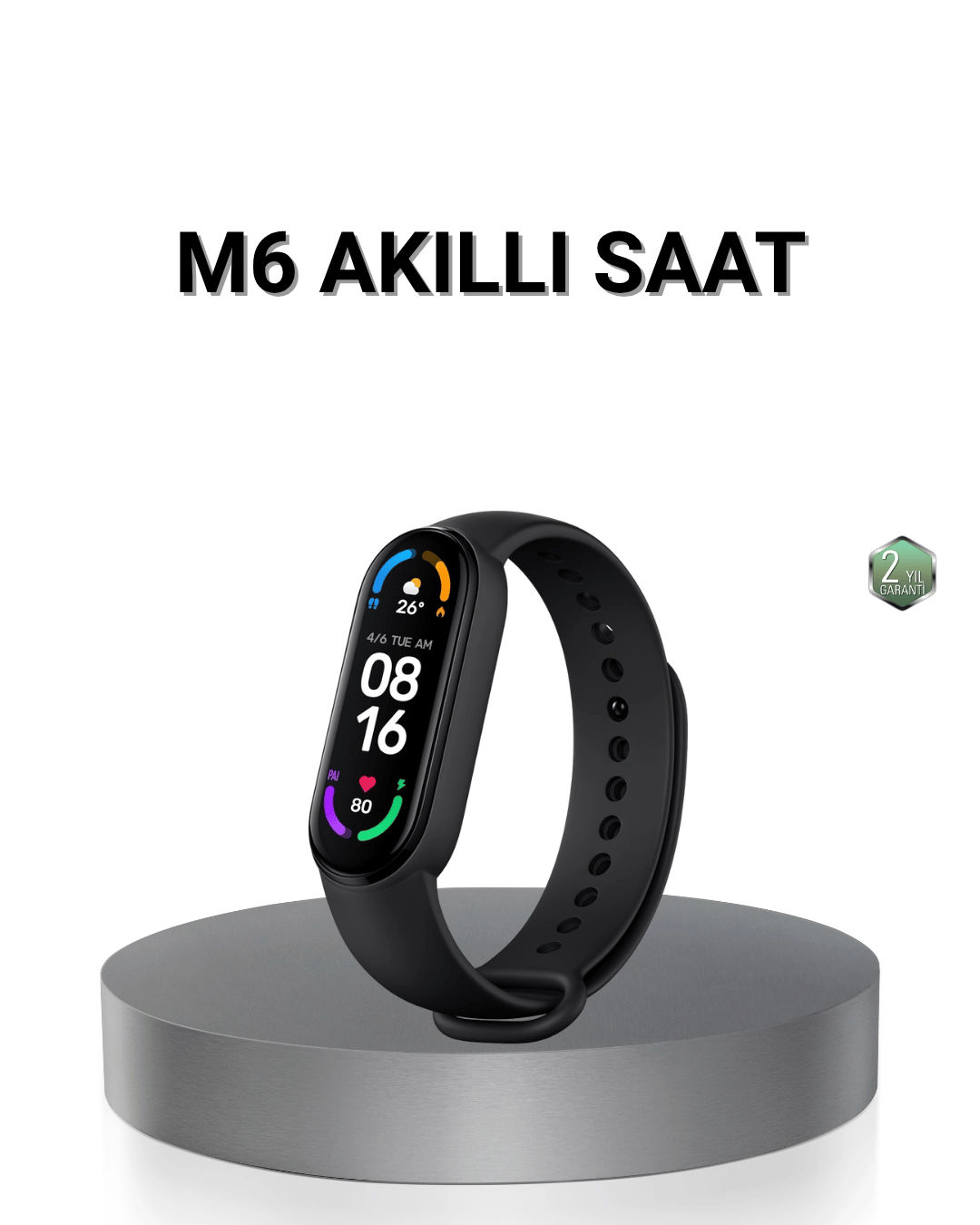 Akıllı Bileklik – Kalp Atış, Uyku ve Adım Takibi, IP67 Su Geçirmez