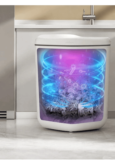 Akıllı Çöp Kovası Büyük Boy 20 Litre UV Işık Sensörlü Sessiz