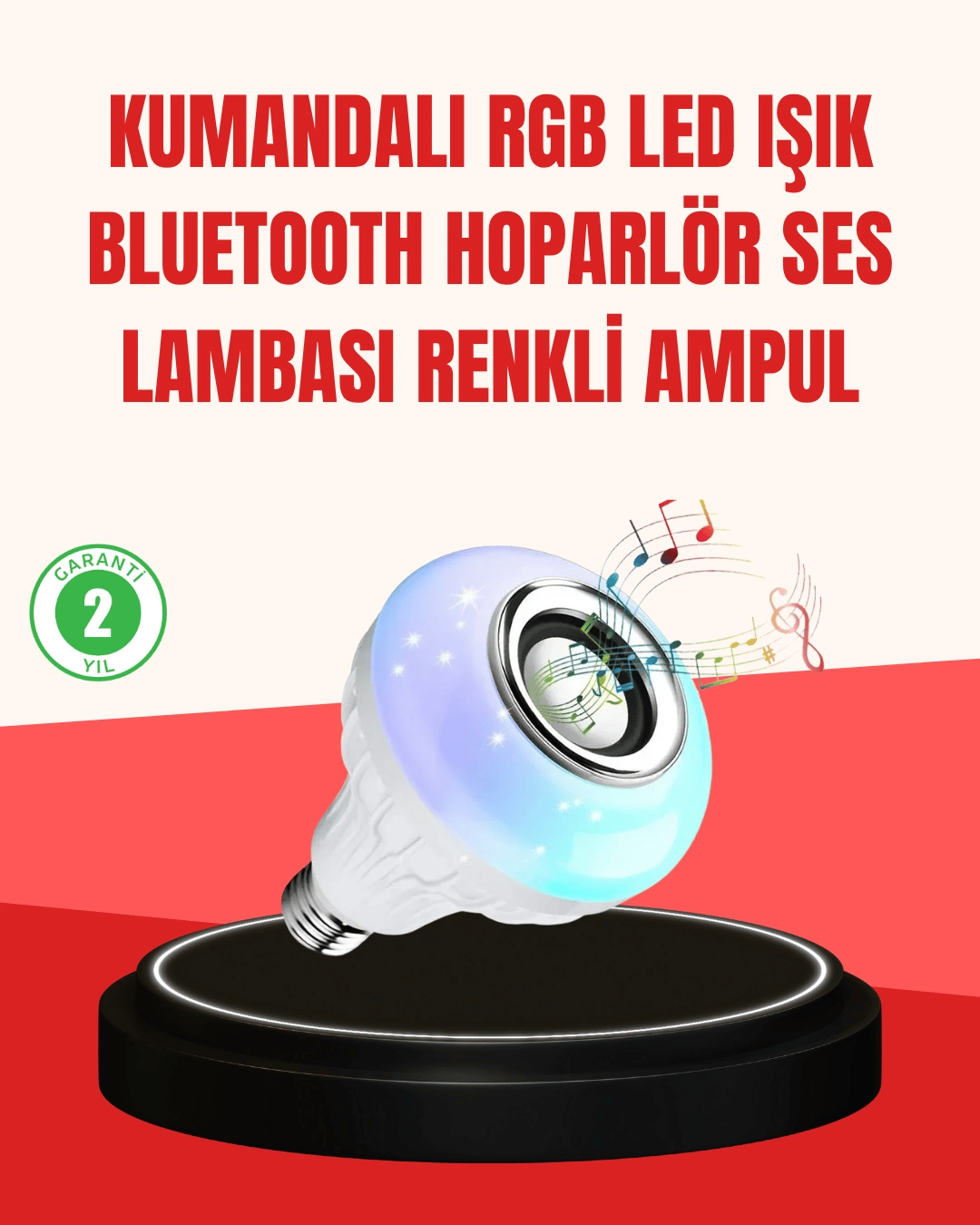 Akıllı LED Ampul – E27 Uyumlu ve Müzik Çalarlı Tasarım