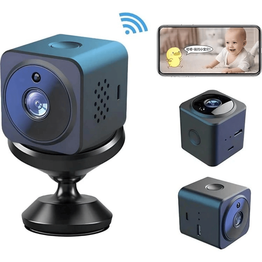 Akıllı Mini Kamera 1080P HD WiFi Mobil Uygulamalı Şarjlı Gece Görüşlü Çift Yönlü Ses Kart Destekli