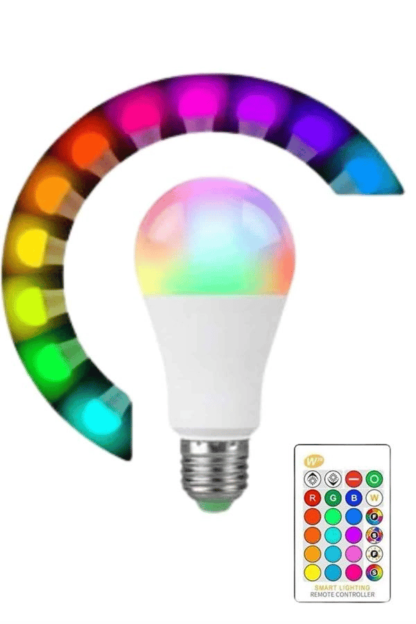Akıllı RGB Led Ampul Led Uzaktan Kumandalı Renk Değiştiren Ampul