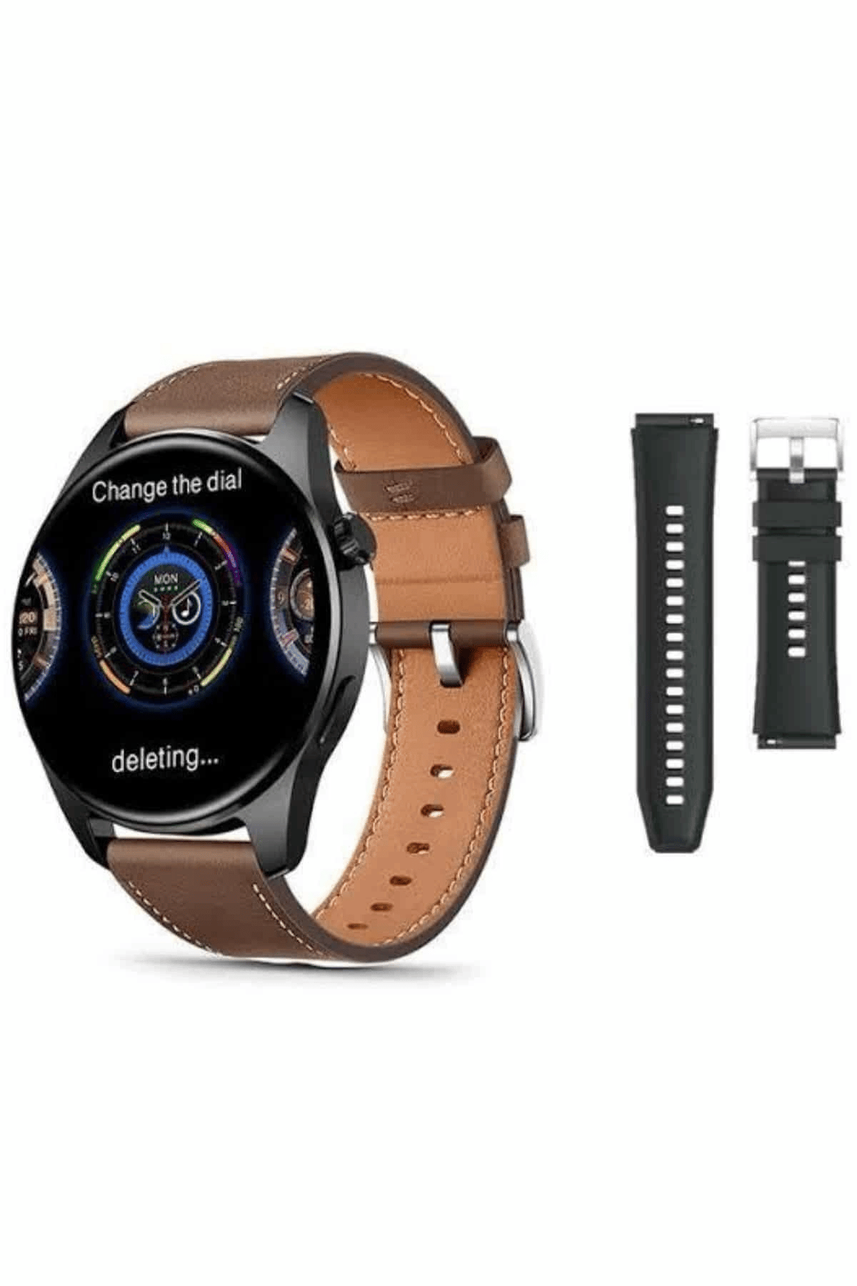 Akıllı Saat 1.5 Inç Amoled Ekran Çift Kordonlu GPS NFC Uyumlu