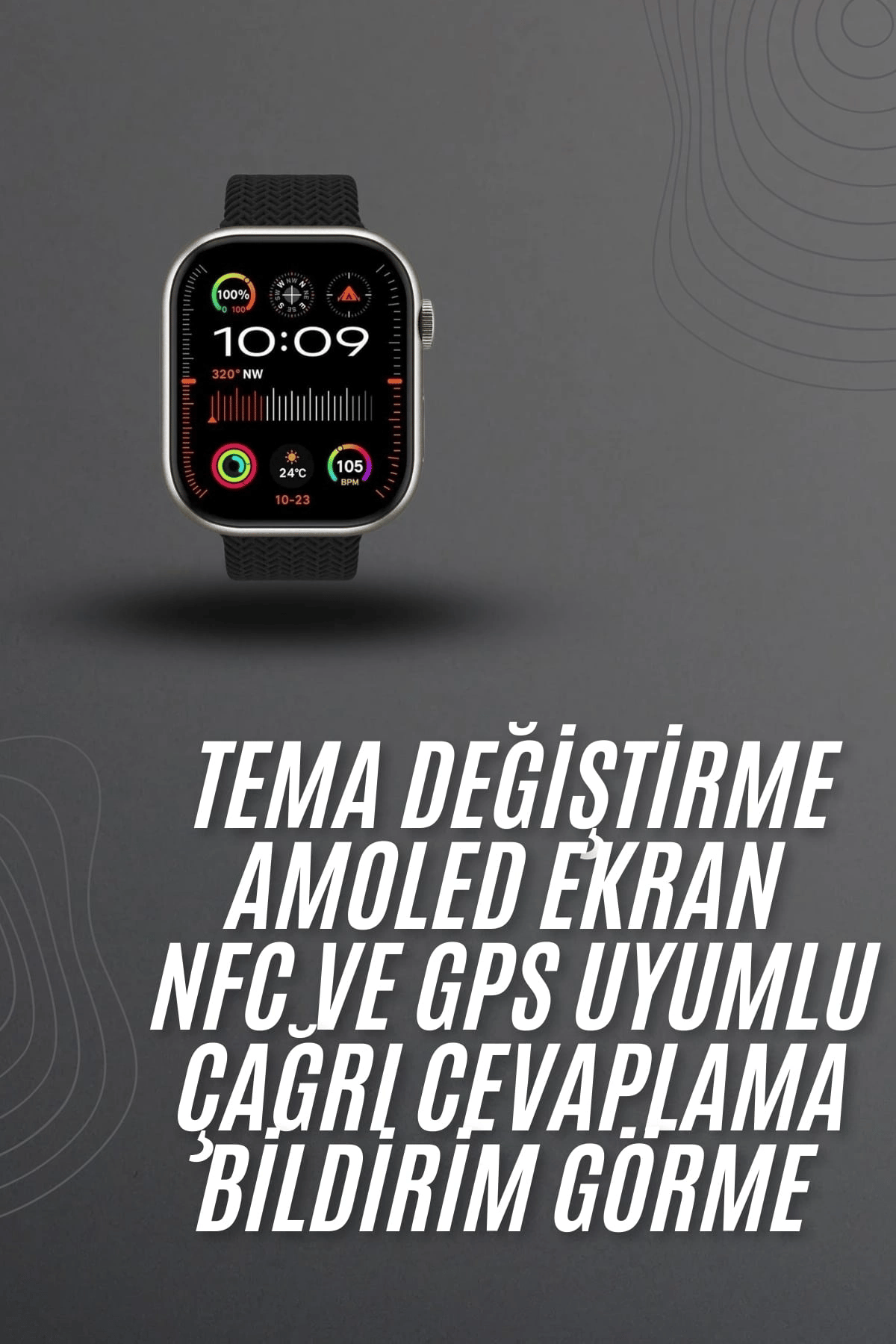Akıllı saat 2.02 inch Nabız Ölçer Arama Konuşma Müzik Dinleme