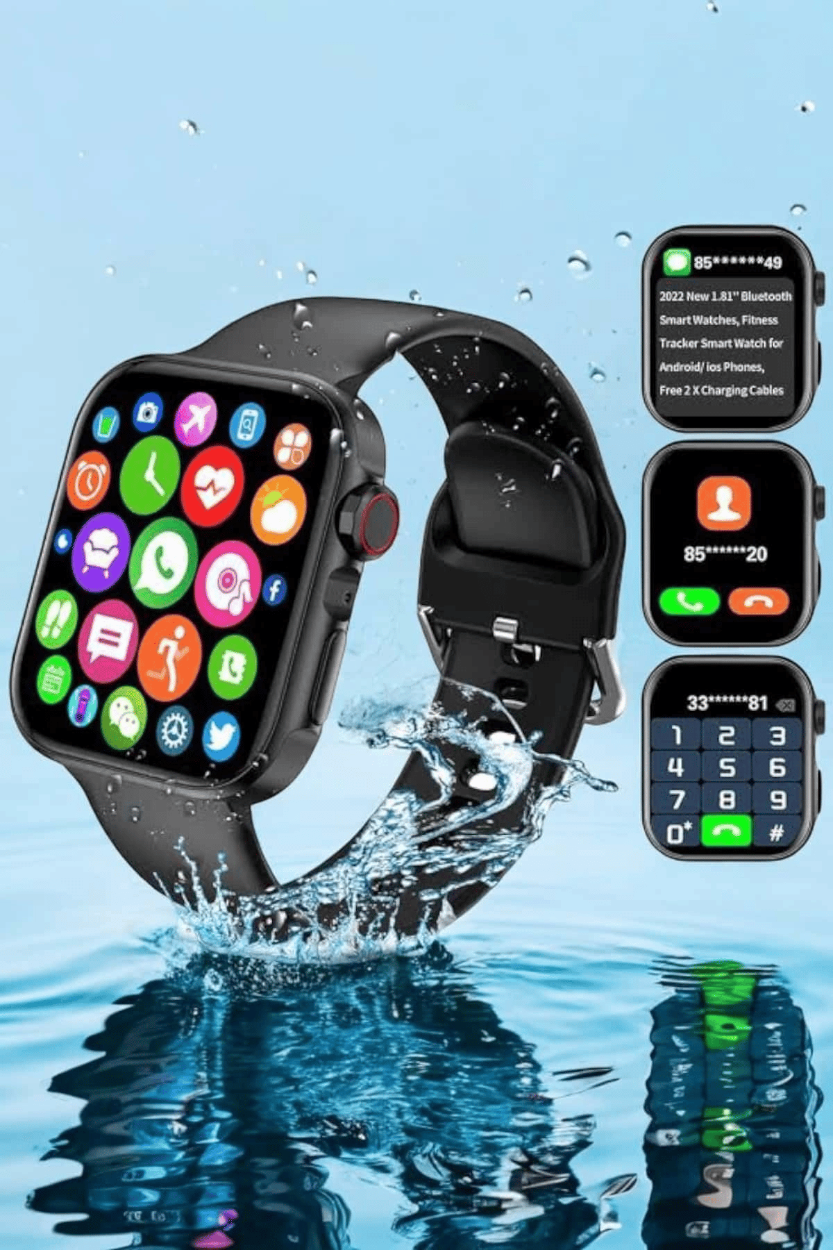 Akıllı Saat Bluetooth Bağlantı ve 24 Saat Sağlık İzleme GPS Arama Cevaplama