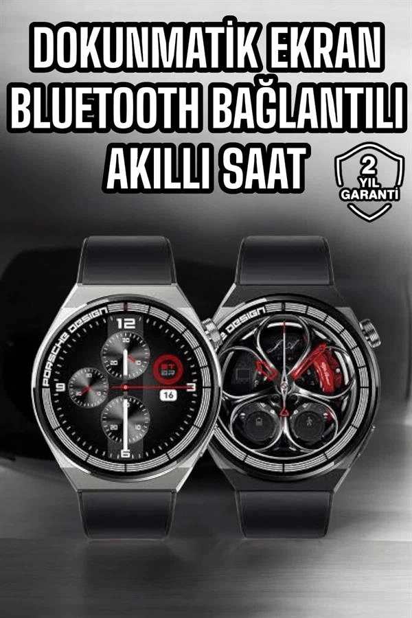 Akıllı Saat Dokunmatik Ekran Sesli Görüşme ve Bildirim Görme Sağlık Takibi