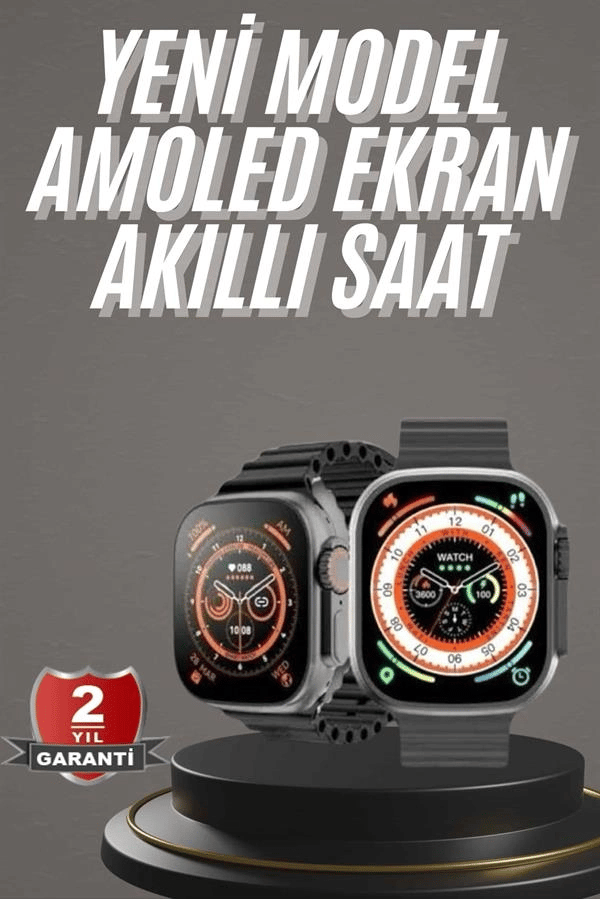 Akıllı Saat Kordon Hediyeli Güçlü Batarya Kapasiteli Titreşimli Bildirim Görme Unisex
