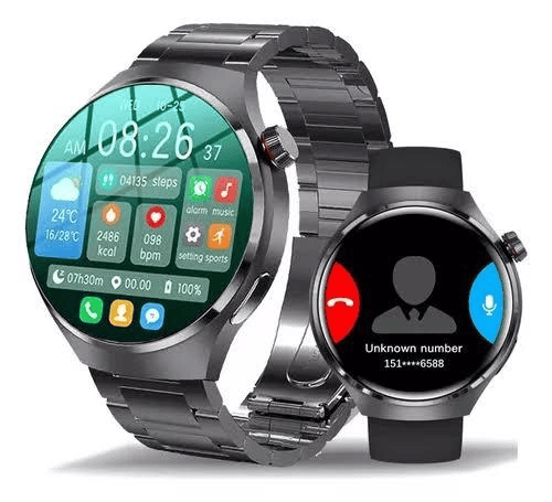 Akıllı Saat Metal Kordonlu GPS ve NFC Uyumlu Arama Cevaplayan