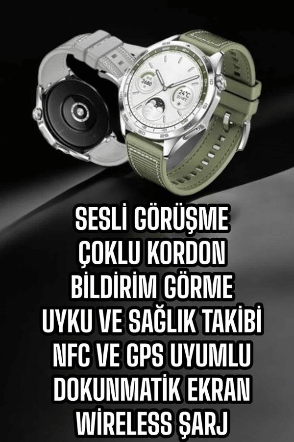Akıllı Saat Sesli Görüşme Uyku ve Sağlık Takibi NFC Uyumlu