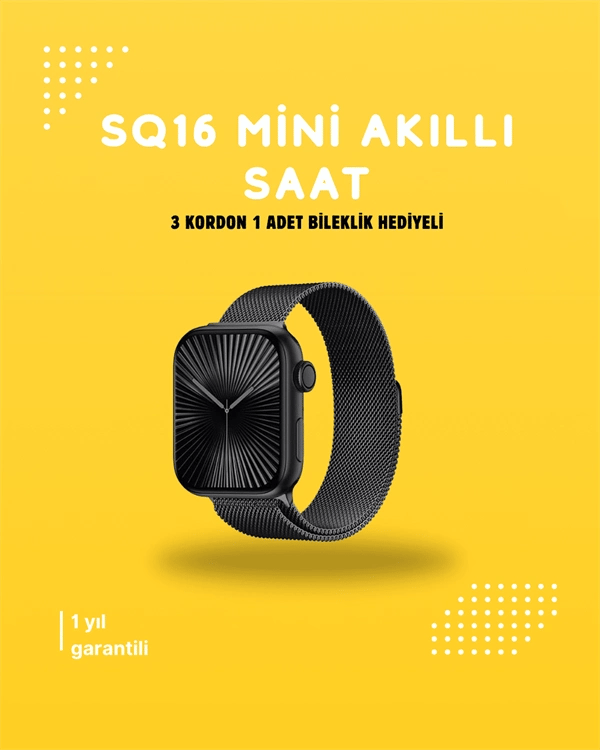 Akıllı Saat SQ-16 Mini Series 10 | Unisex Tasarım, Sağlık ve Spor Takibi