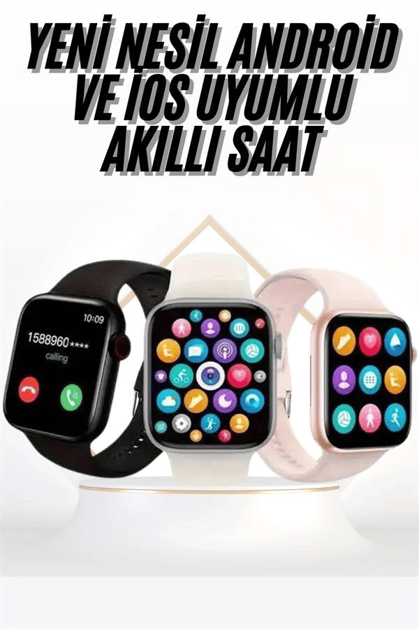 Akıllı Saat Uyku ve Sağlık Takibi Arama Cevaplama 44 MM Amoled Ekran