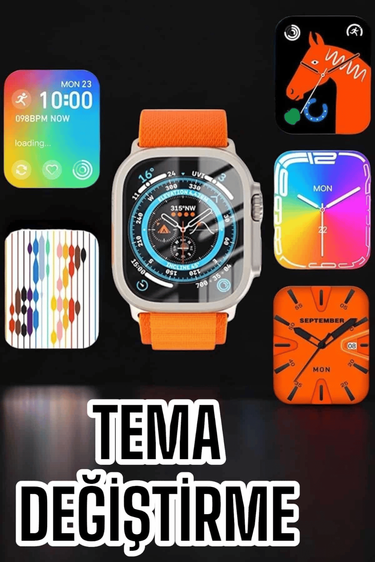 Akıllı Saat Uyku ve Spor Takibi Yeni Nesil Bluetooth Bağlantılı Amoled Ekran