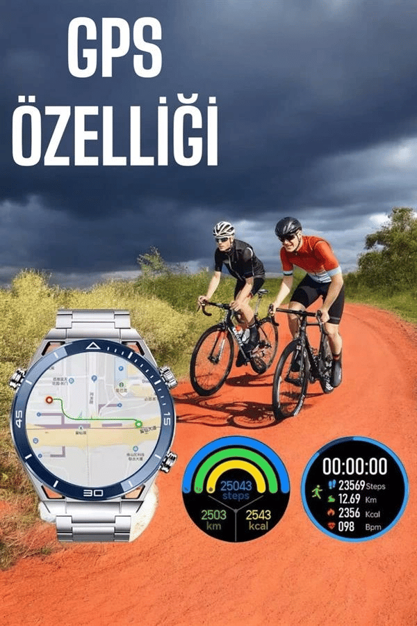 Akıllı Saat Yeni Nesil 2024 Model Metal Kordonlu Bluetooth Bağlantılı